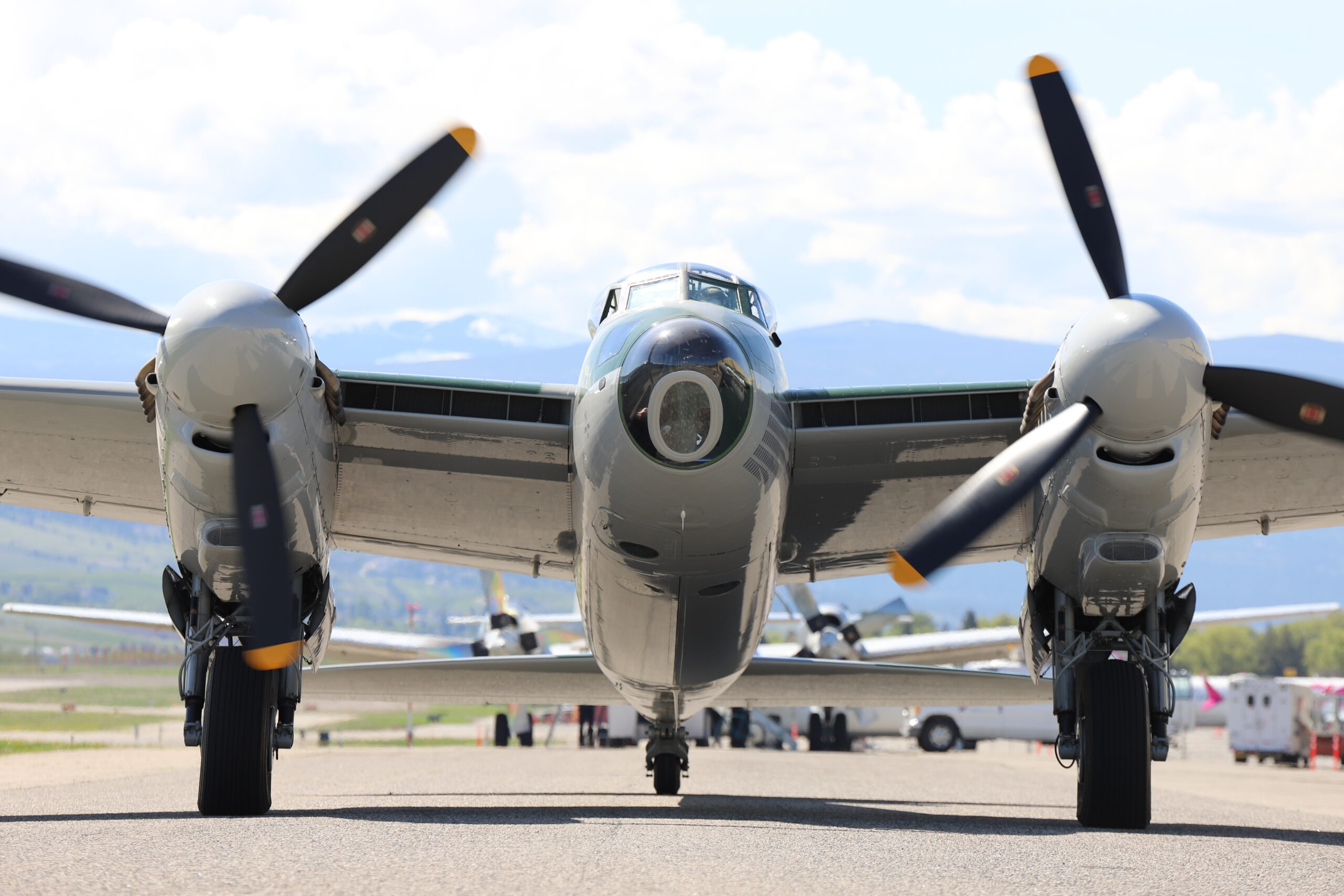 Advisory: Mosquito warplane landing at Kelowna Airport